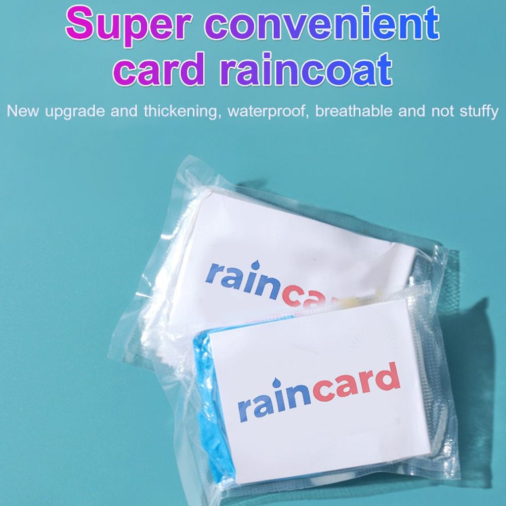 Disposable Rain Coat Cards (Pack Of 10)